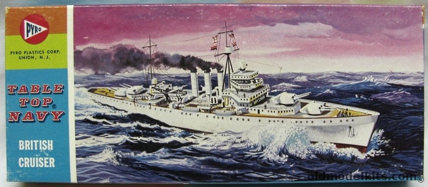 Pyro 1/1200 HMS Dorsetchire British Cruiser - Table Top Navy, 383-50 plastic model kit